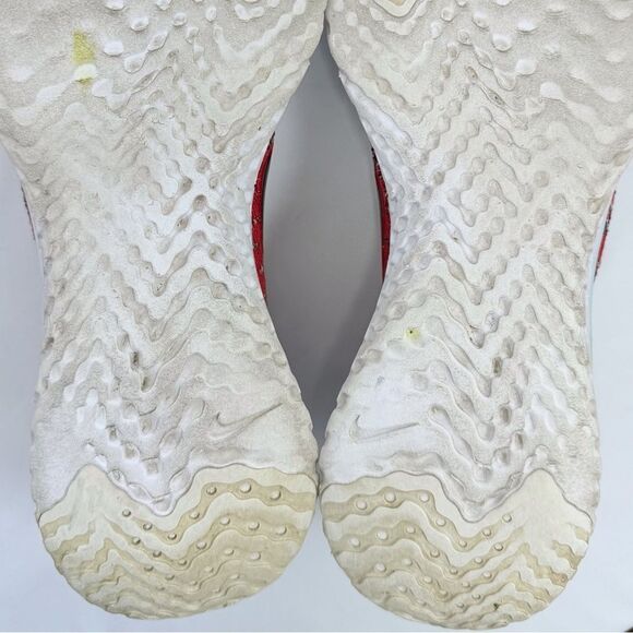 Nike Epic React Flyknit Mottle Black University Red Running Athletic Sneakers - Picture 12 of 16